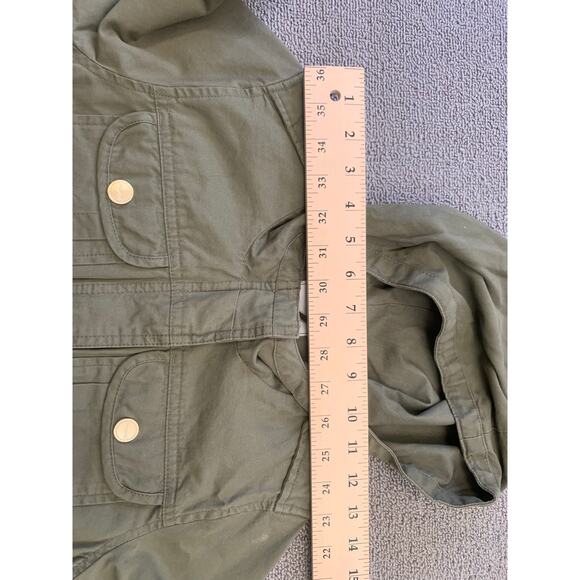 Mayoral Girl's Size 8 Olive Green Hooded Jacket With‎ Studs - Picture 4 of 16